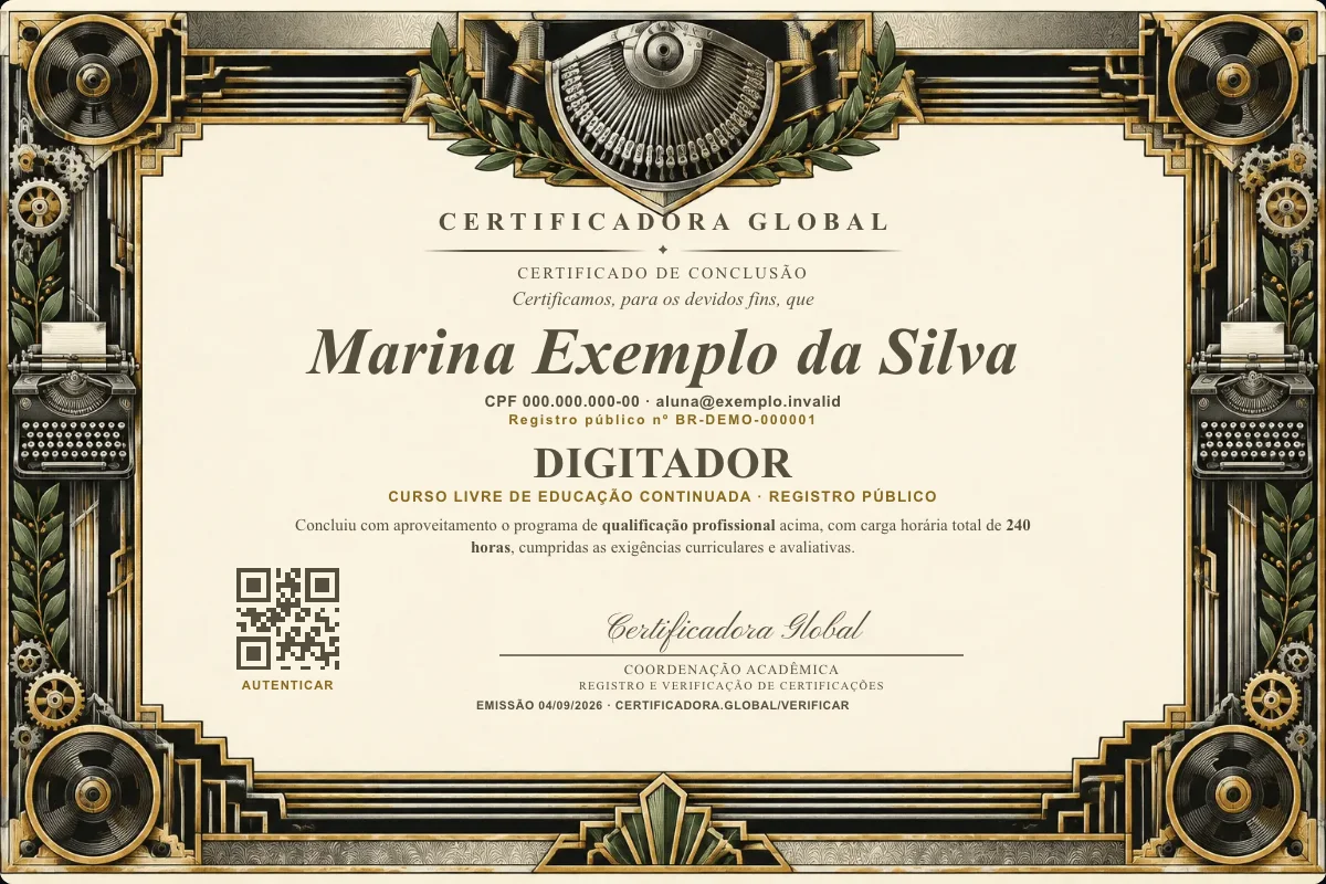 Capa do curso Digitador