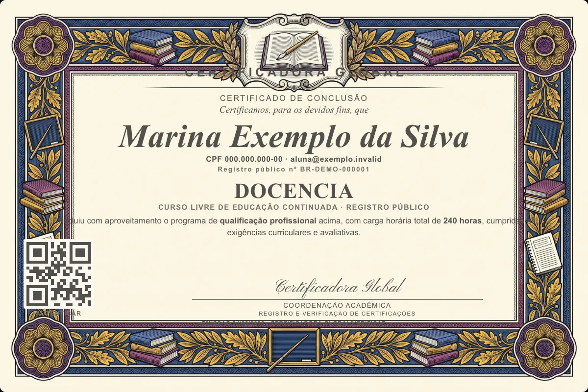 Capa do curso Docencia