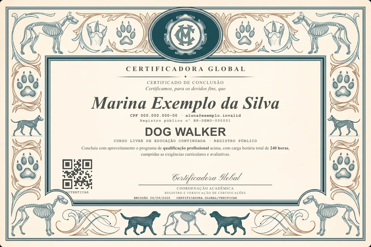 Capa do curso Dog Walker
