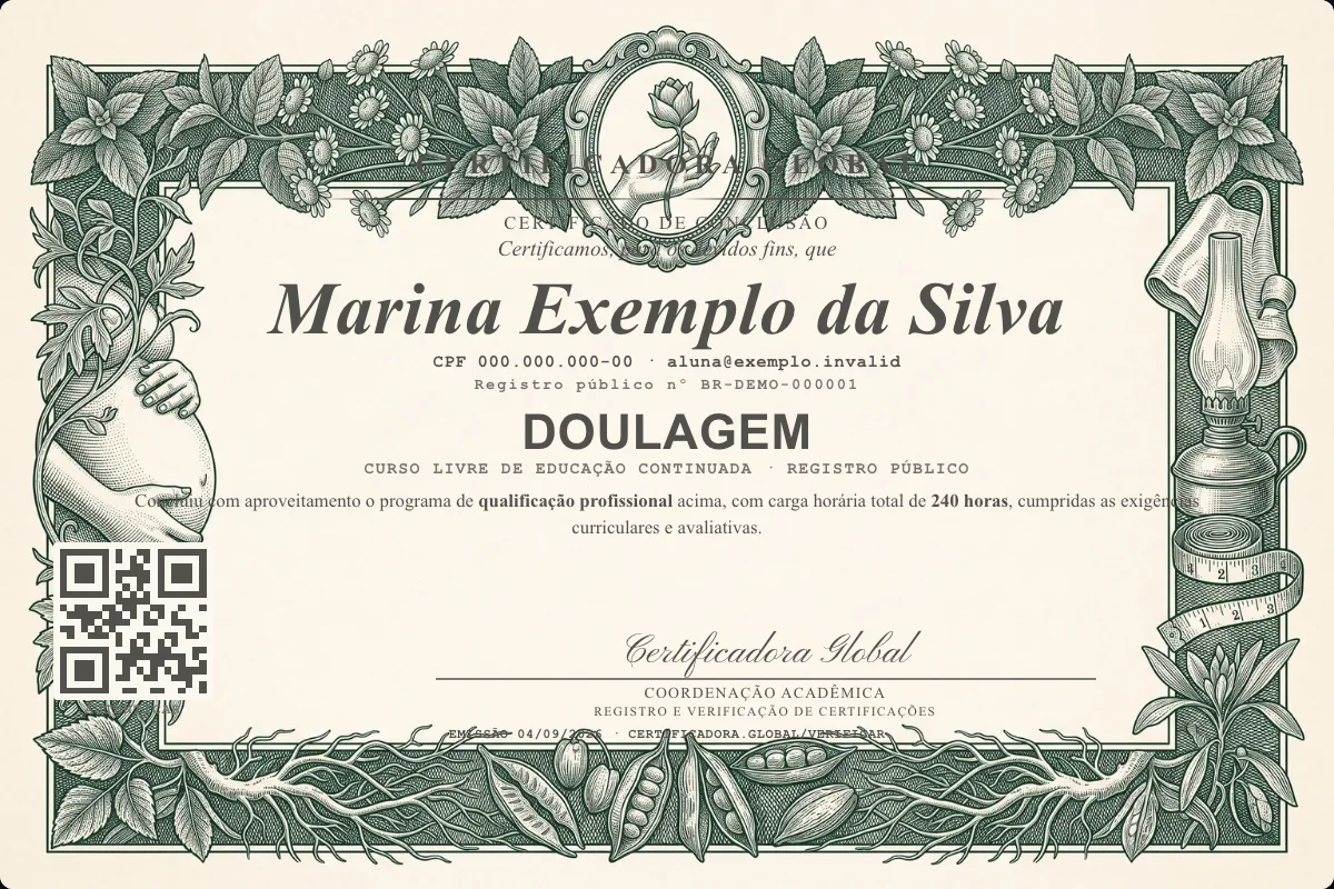 Capa do curso Doulagem