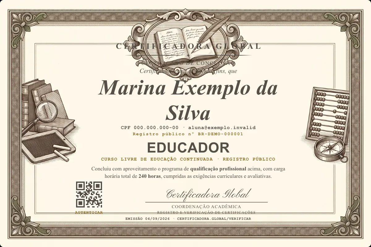 Capa do curso Educador