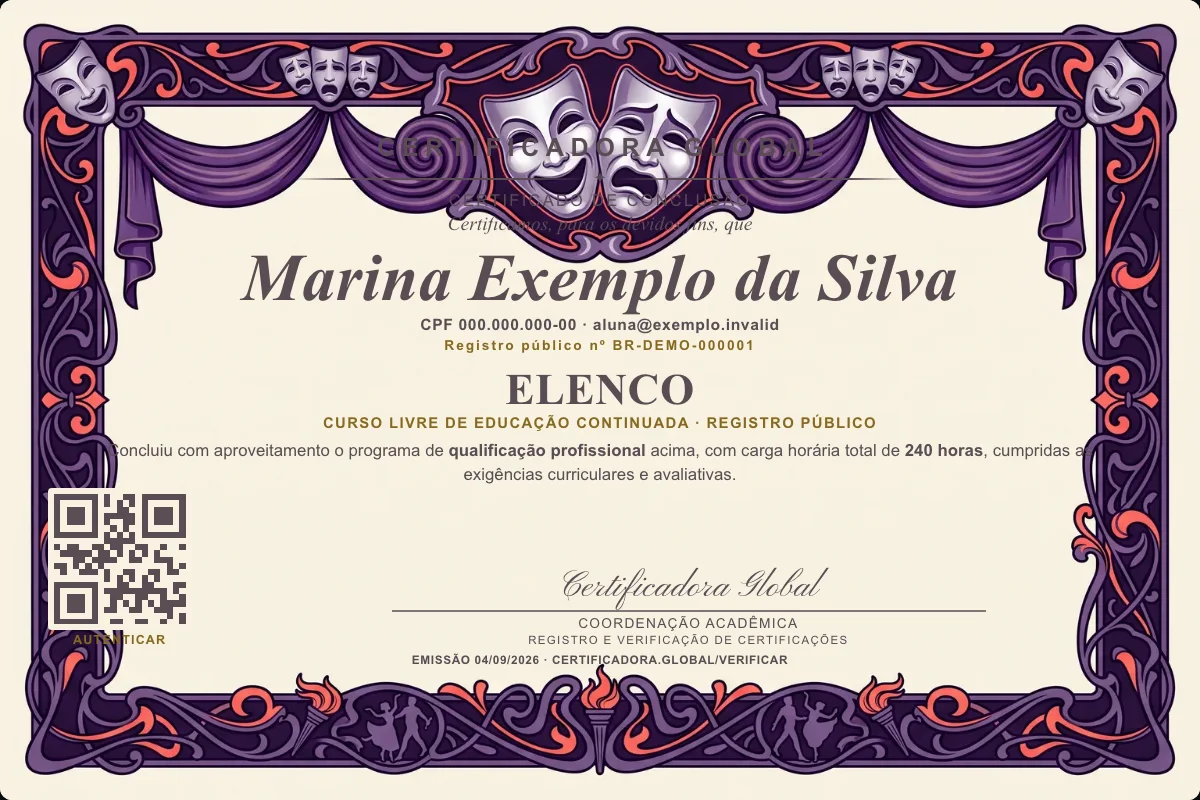 Capa do curso Elenco