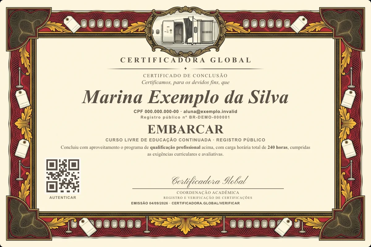 Capa do curso Embarcar