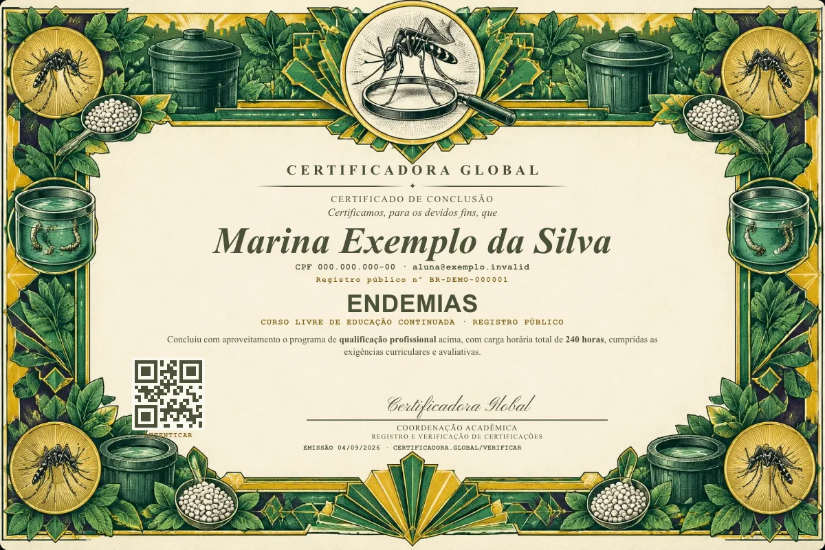 Capa do curso Endemias