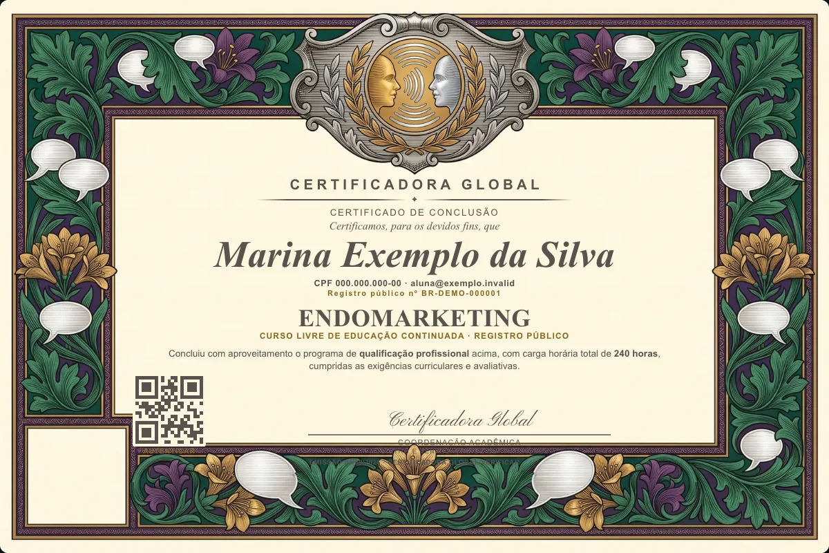 Capa do curso Endomarketing