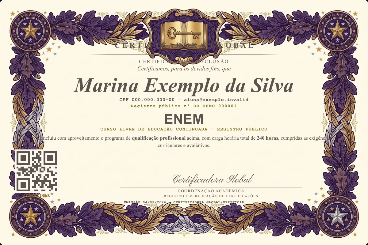 Capa do curso Enem