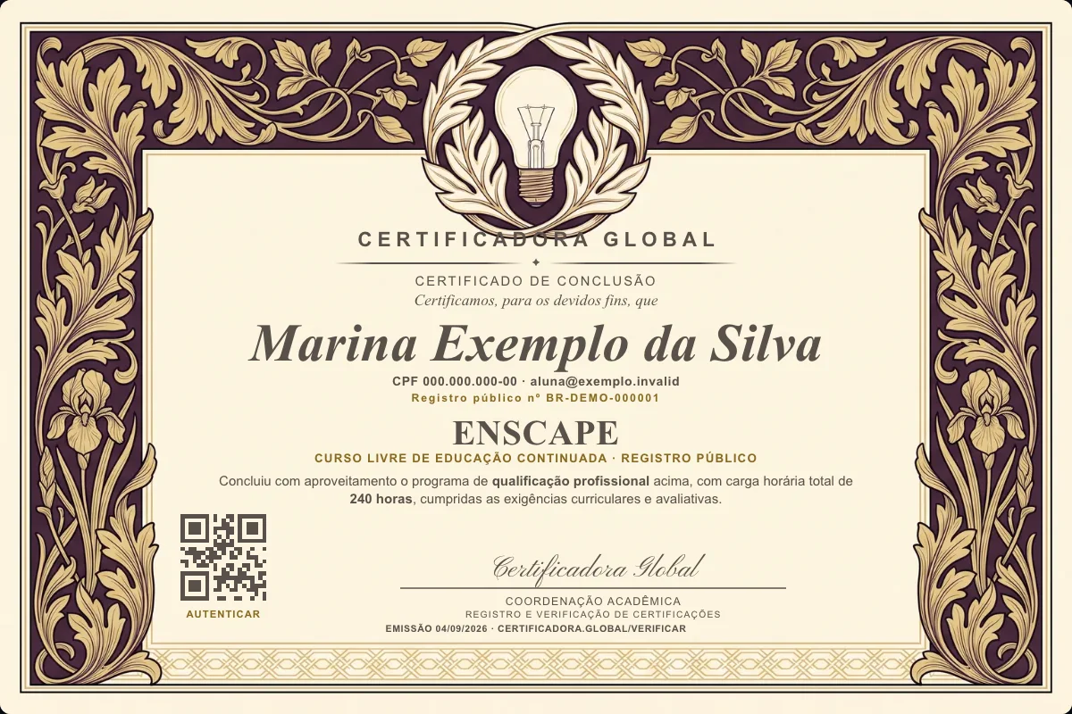 Capa do curso Enscape