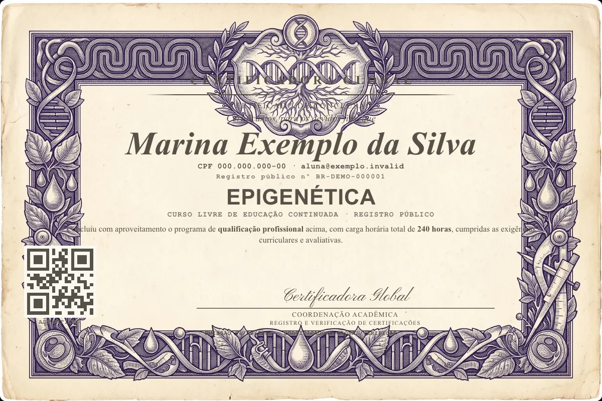 Capa do curso Epigenética