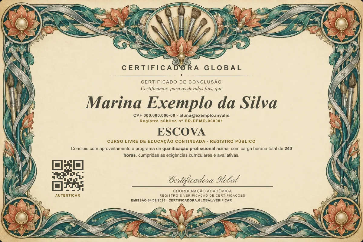 Capa do curso Escova
