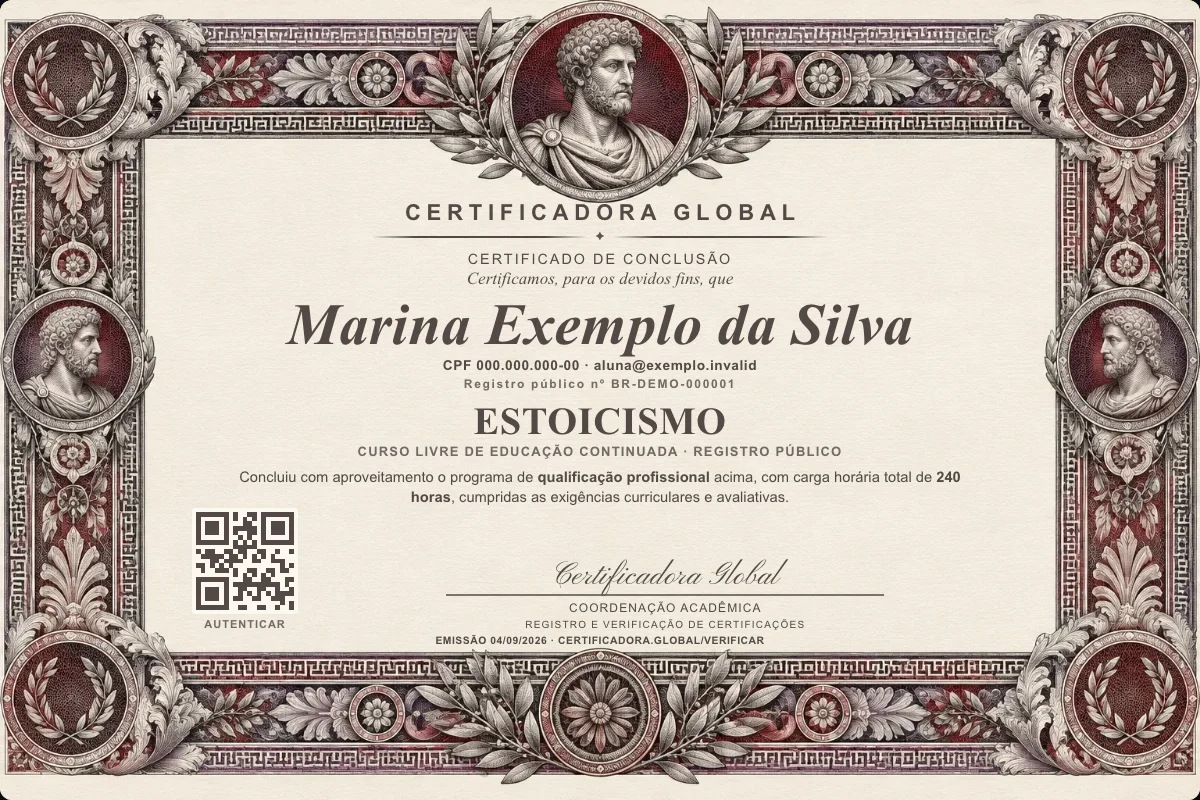 Capa do curso Estoicismo