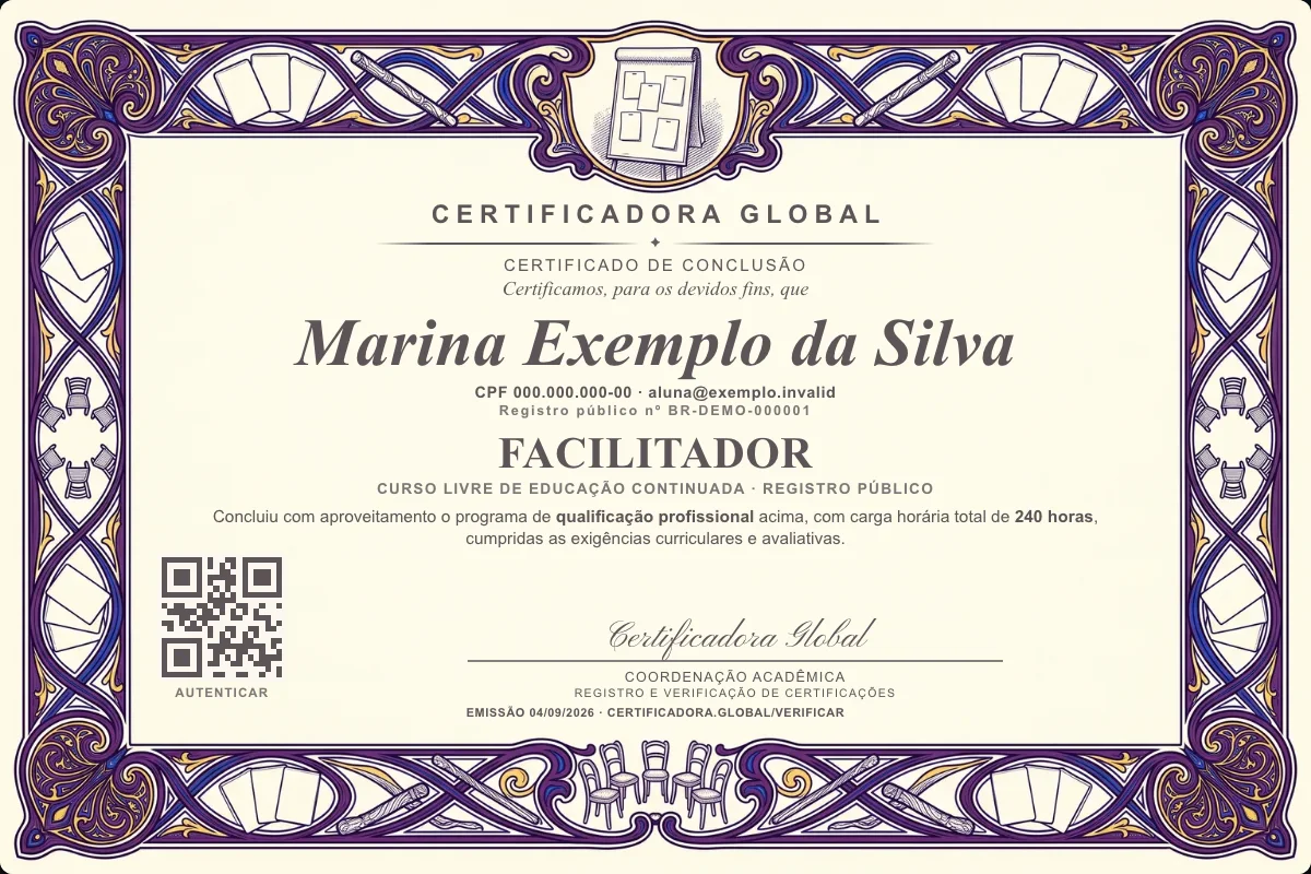 Capa do curso Facilitador