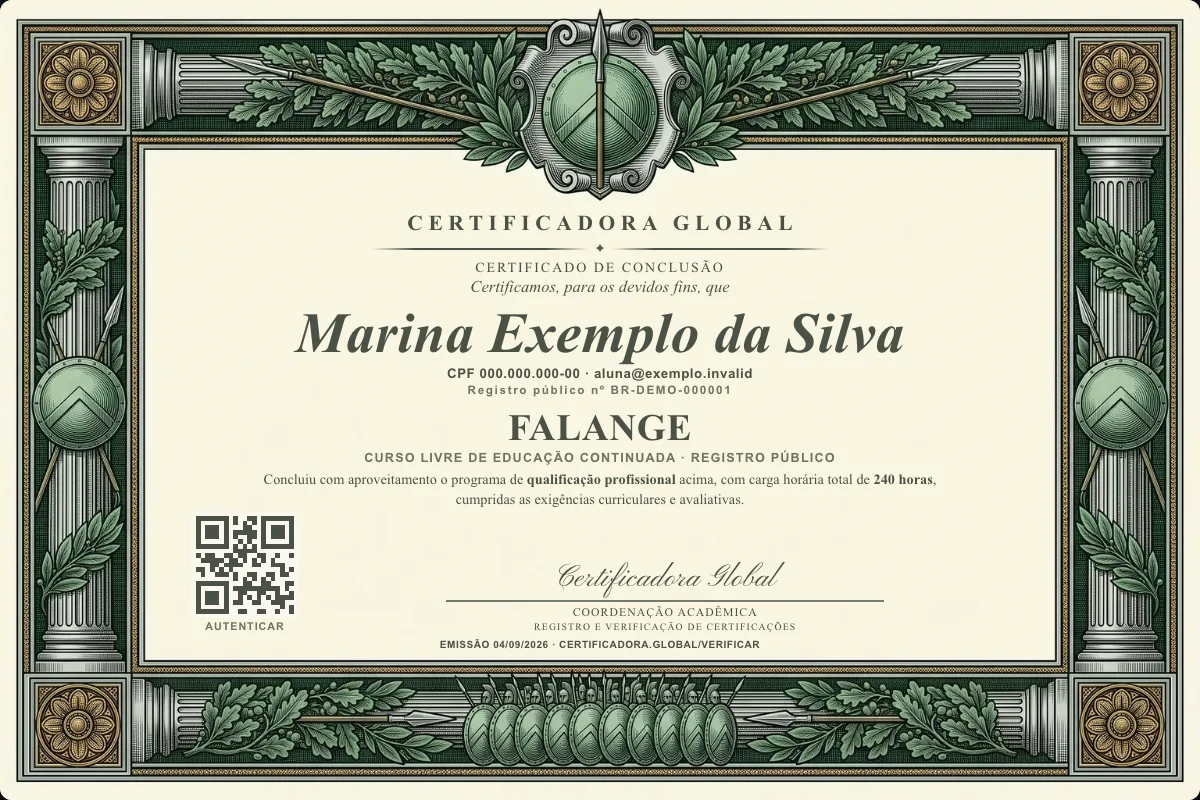 Capa do curso Falange