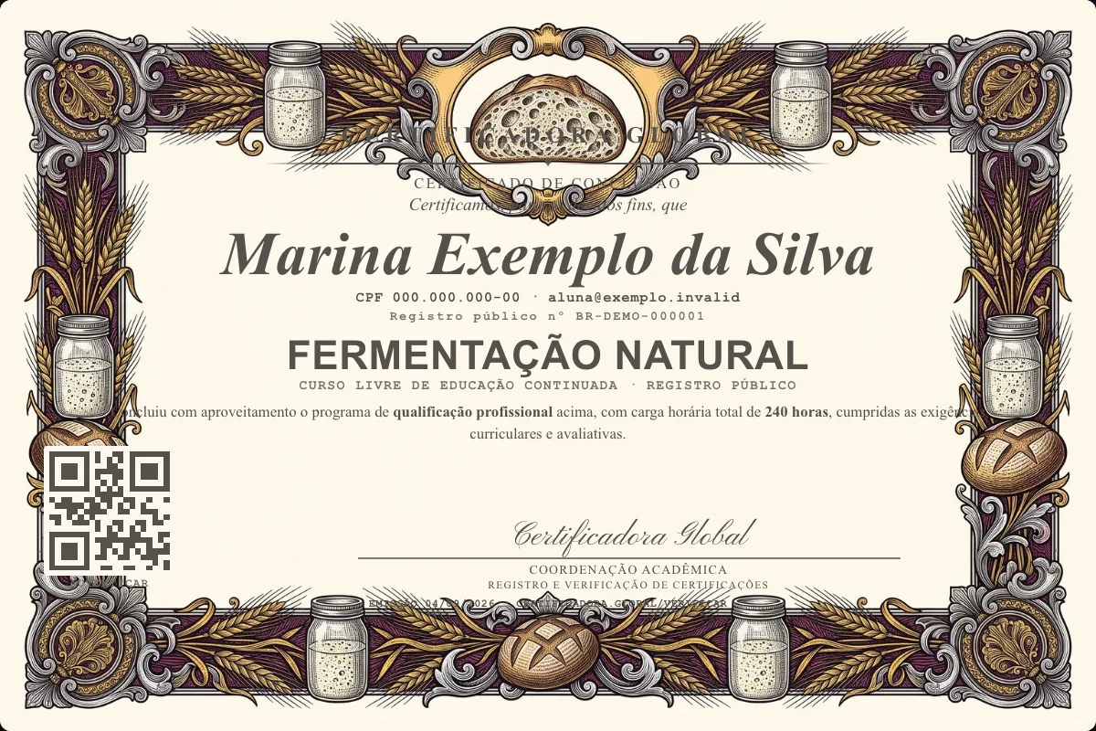 Capa do curso Fermentação Natural