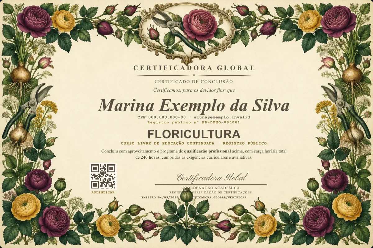 Capa do curso Floricultura