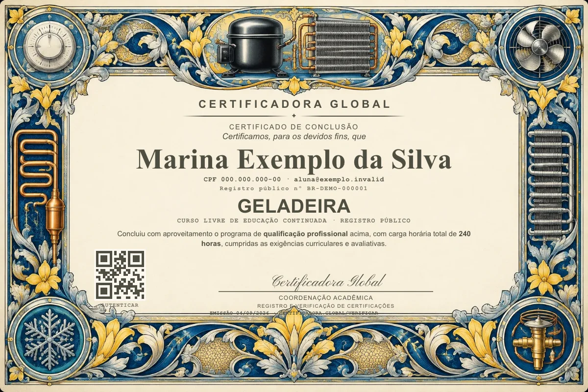 Capa do curso Geladeira