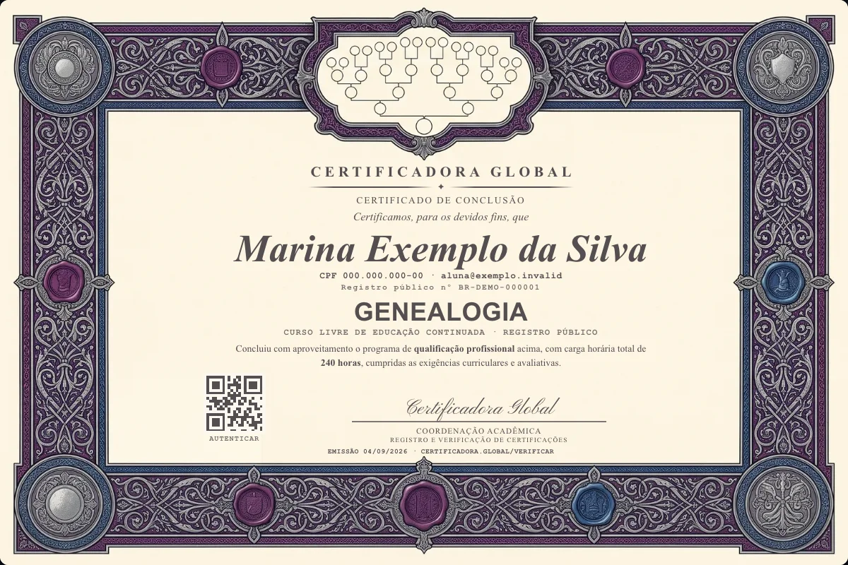 Capa do curso Genealogia