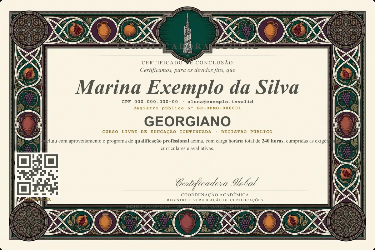 Capa do curso Georgiano