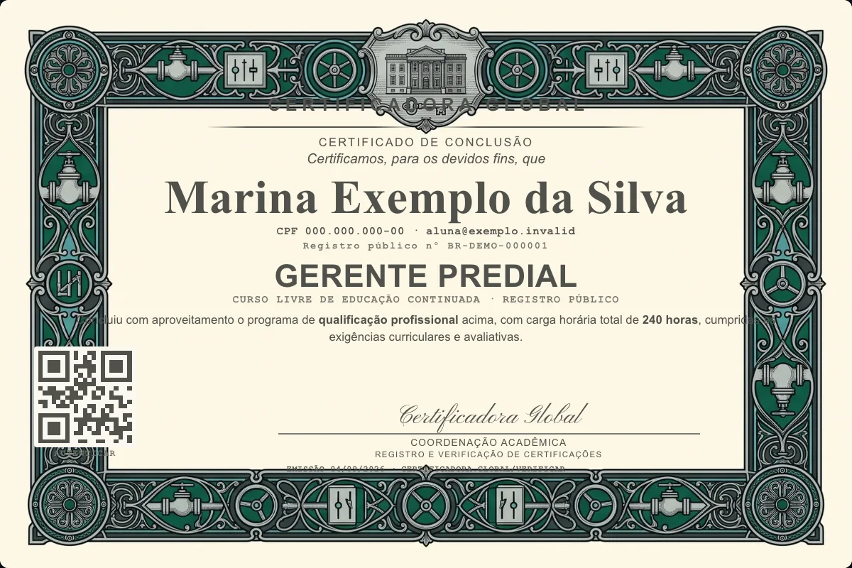 Capa do curso Gerente Predial
