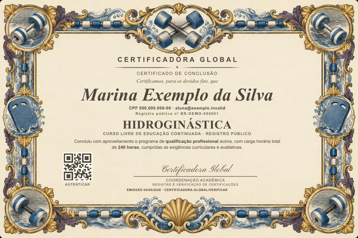 Capa do curso Hidroginástica