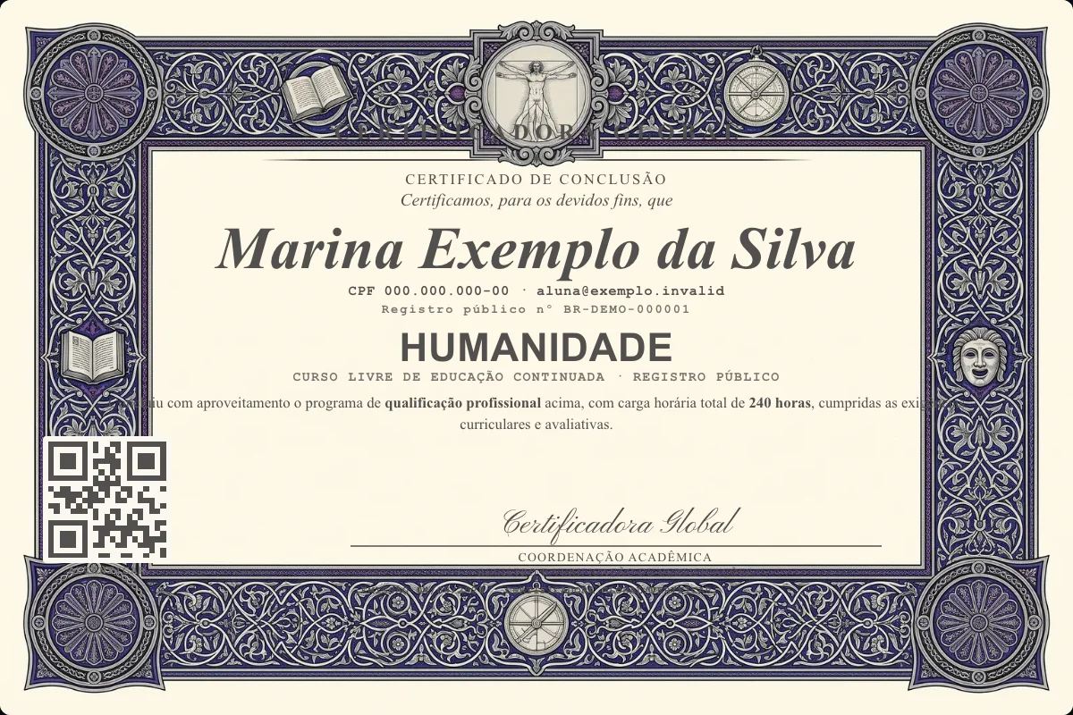 Capa do curso Humanidade