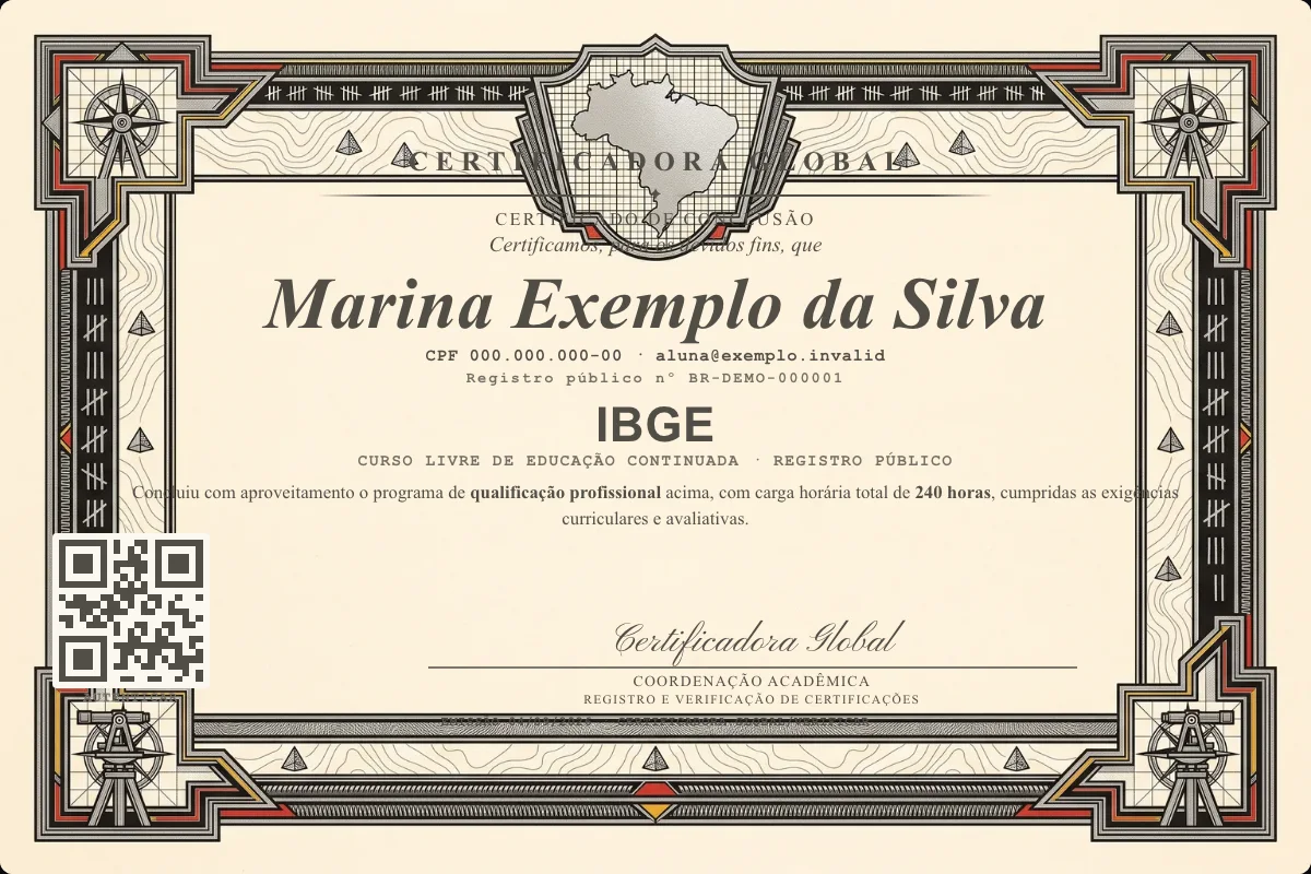 Capa do curso Ibge
