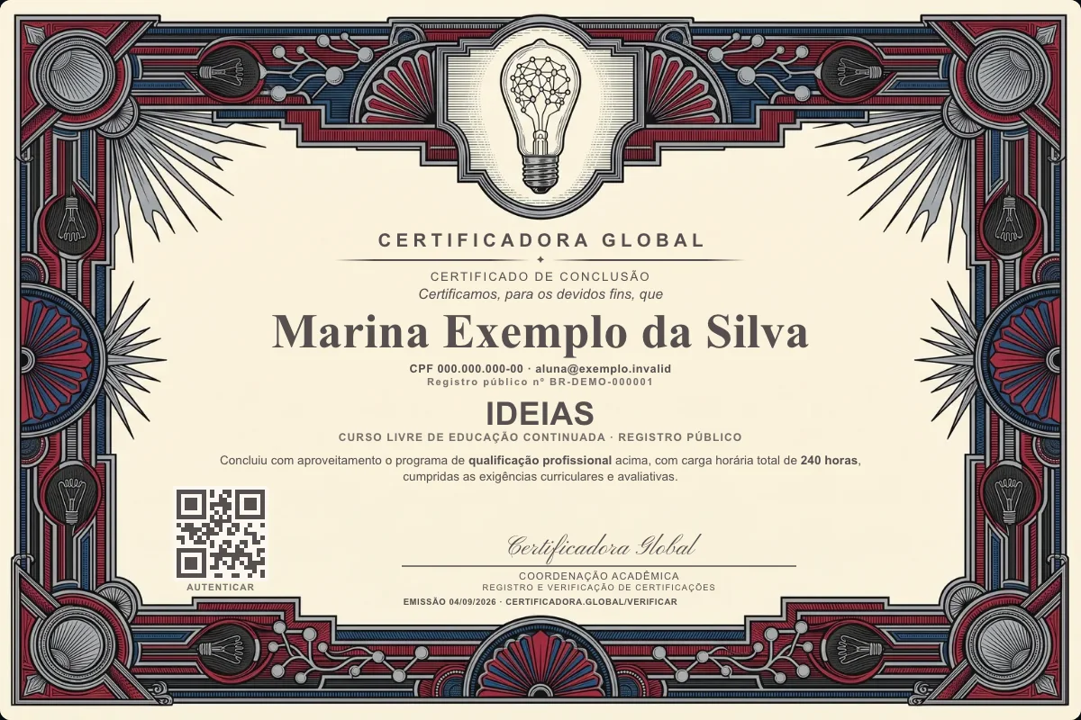 Capa do curso Ideias