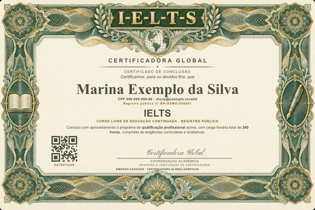 Capa do curso Ielts