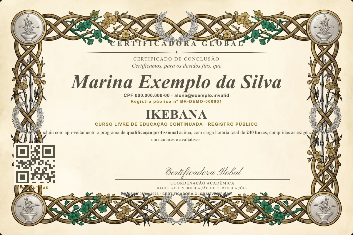 Capa do curso Ikebana