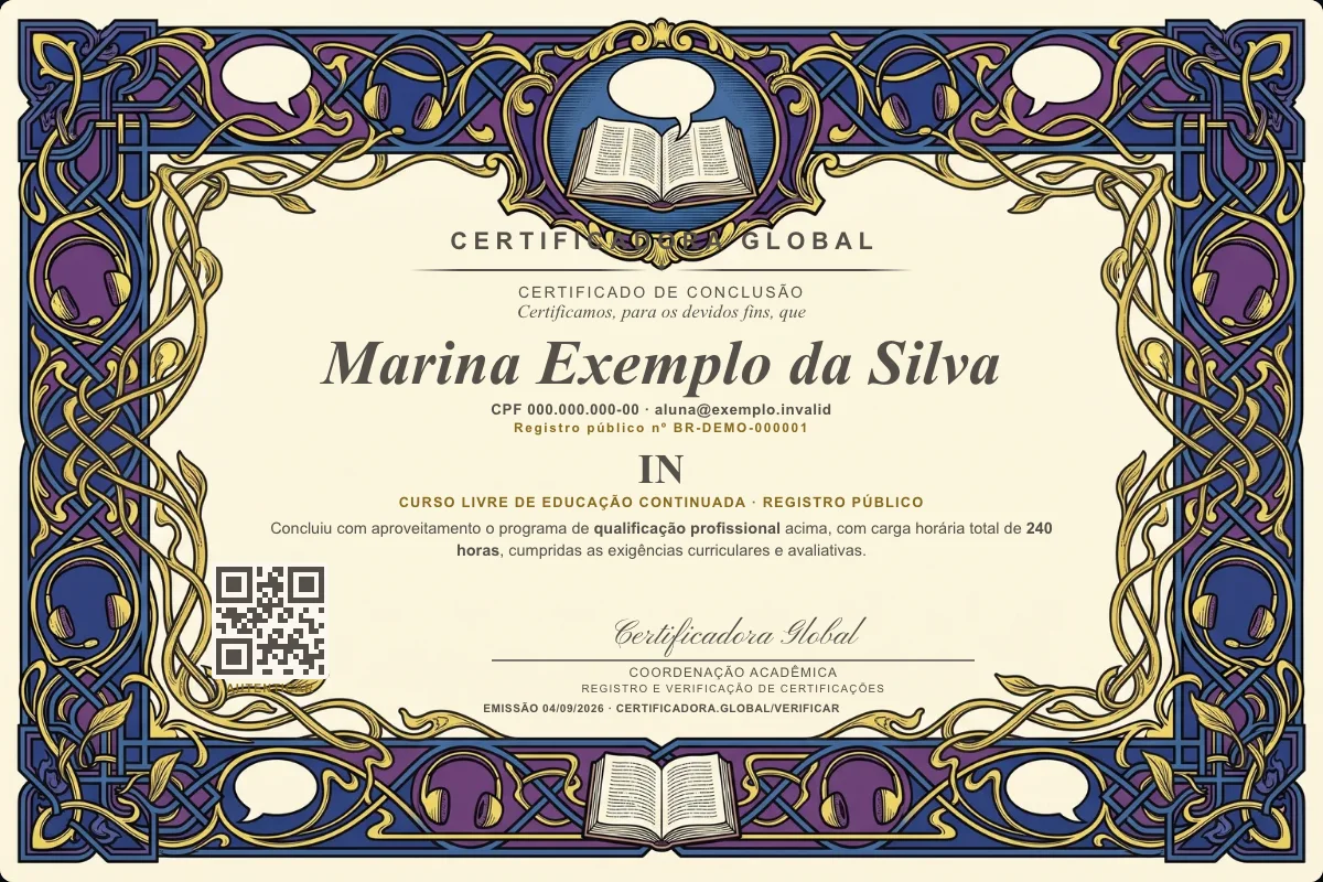 Capa do curso In