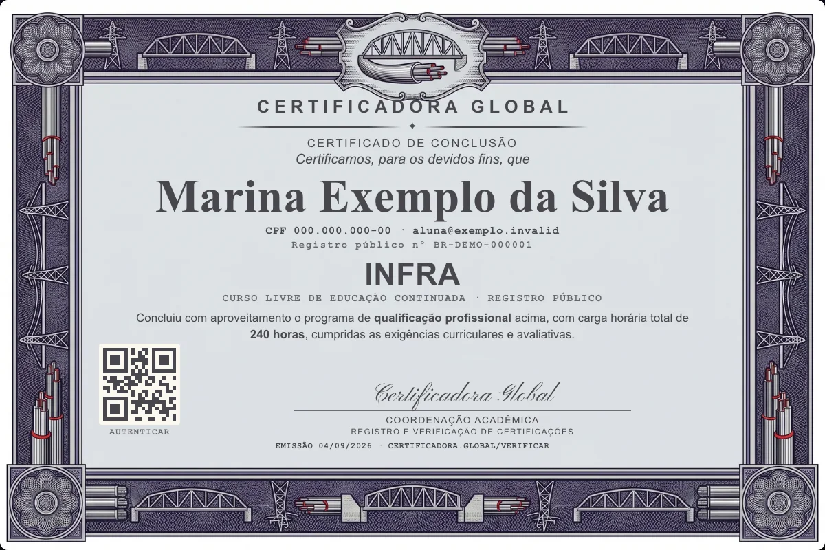 Capa do curso Infra
