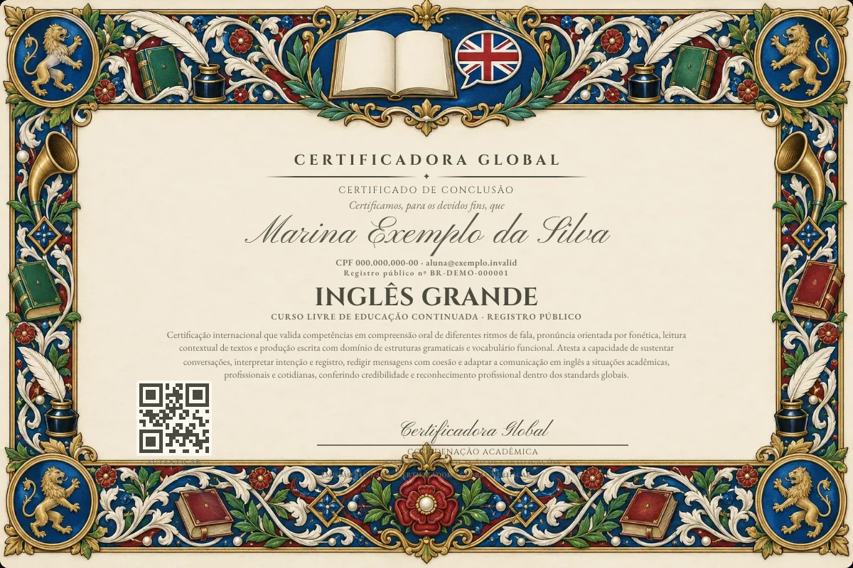 Capa do curso Inglês Grande