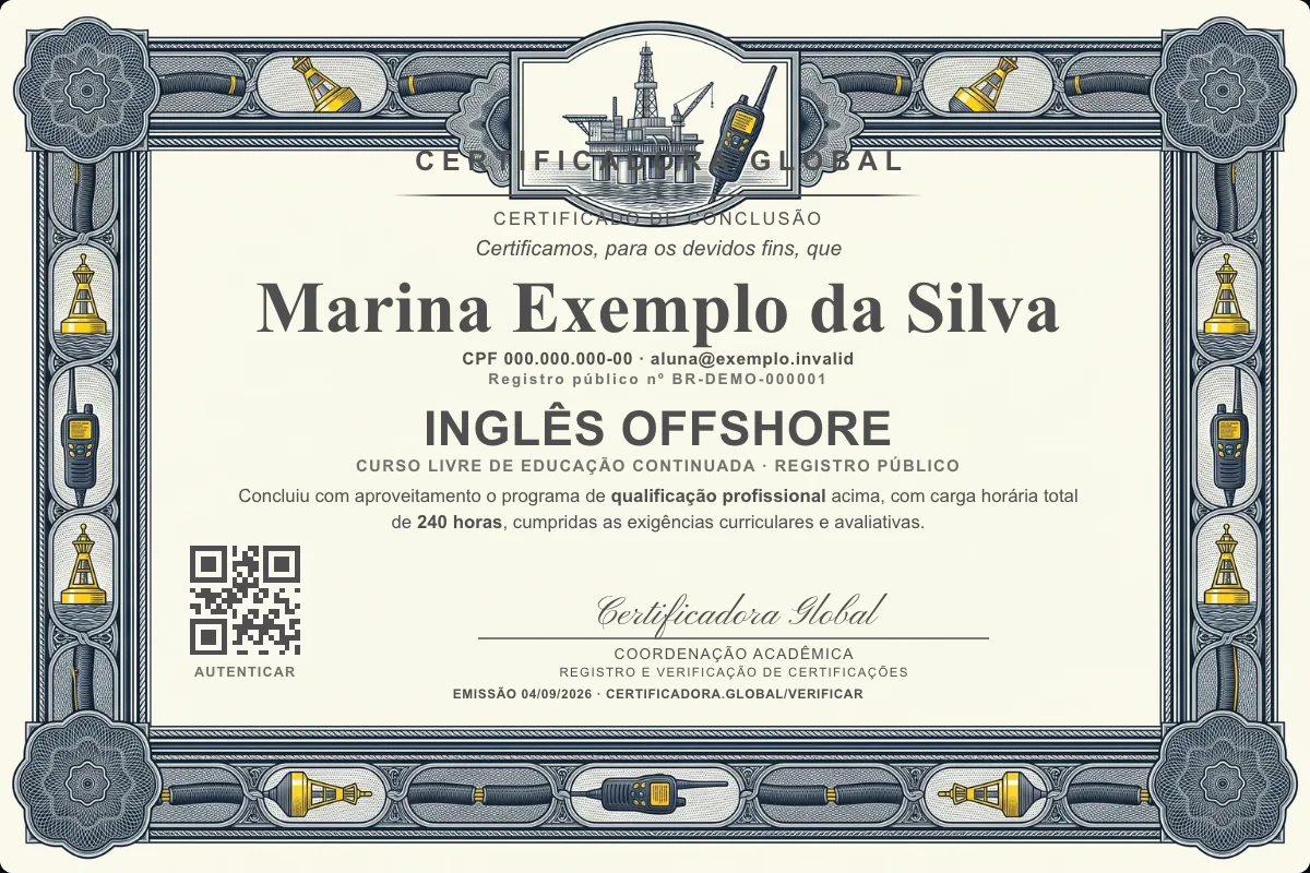 Capa do curso Inglês Offshore