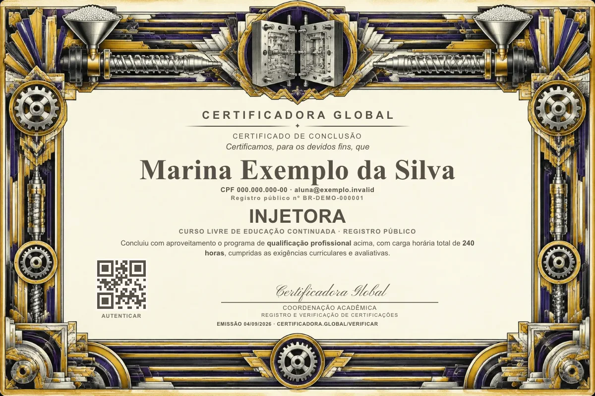 Capa do curso Injetora