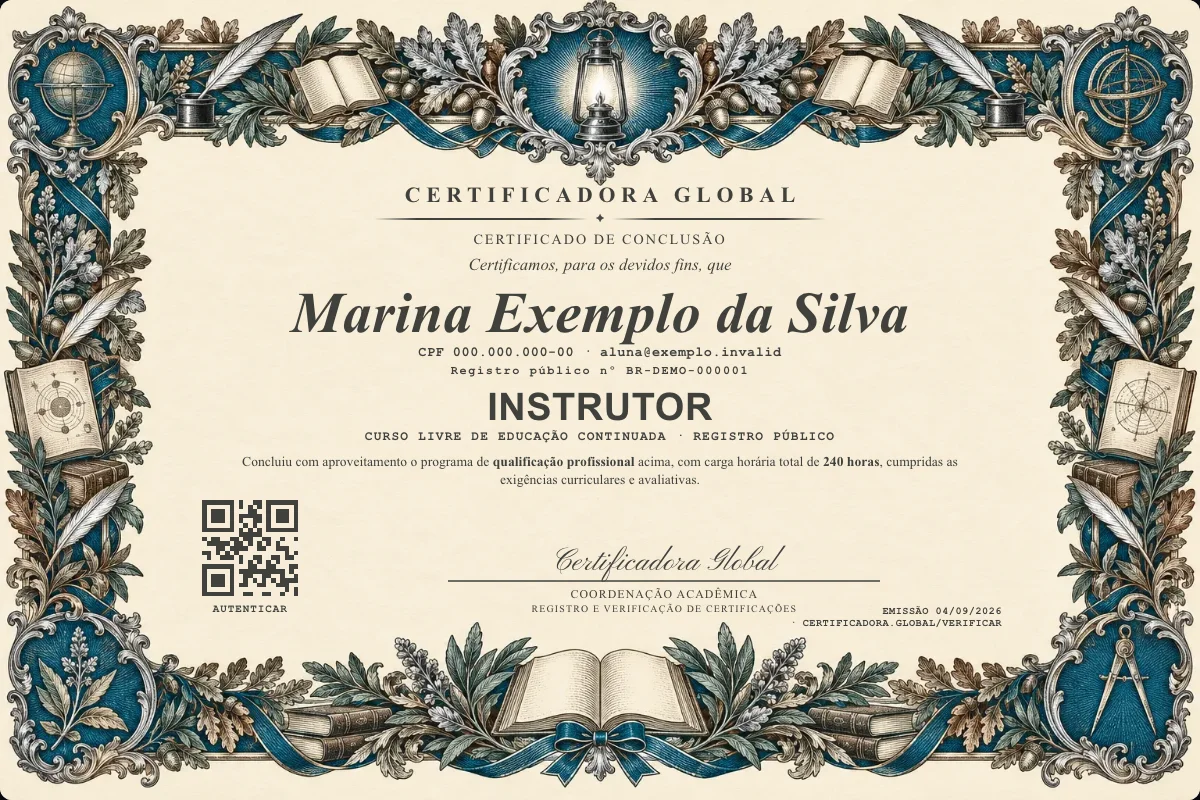 Capa do curso Instrutor