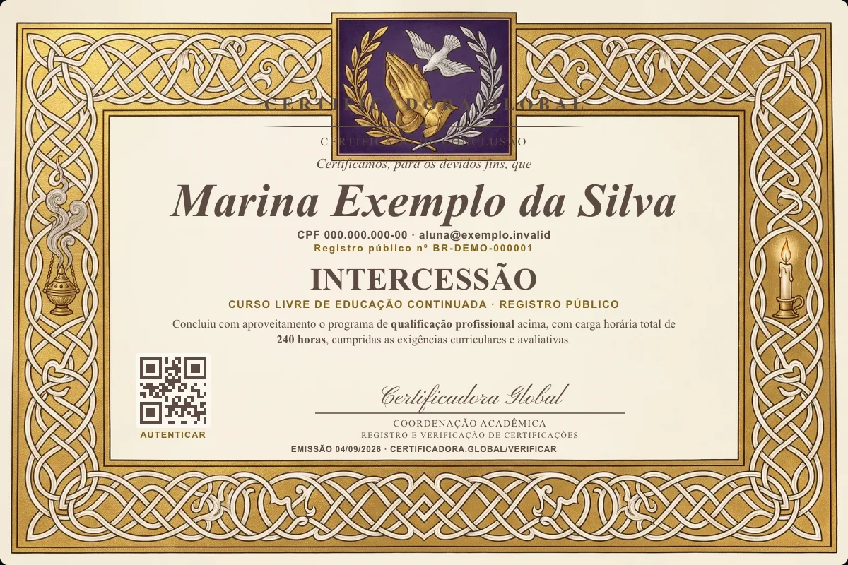 Capa do curso Intercessão