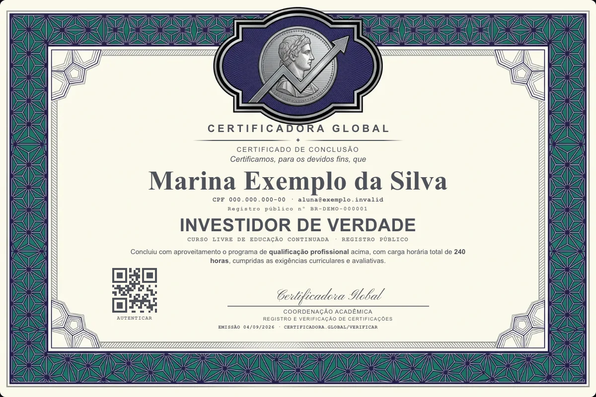 Capa do curso Investidor de Verdade