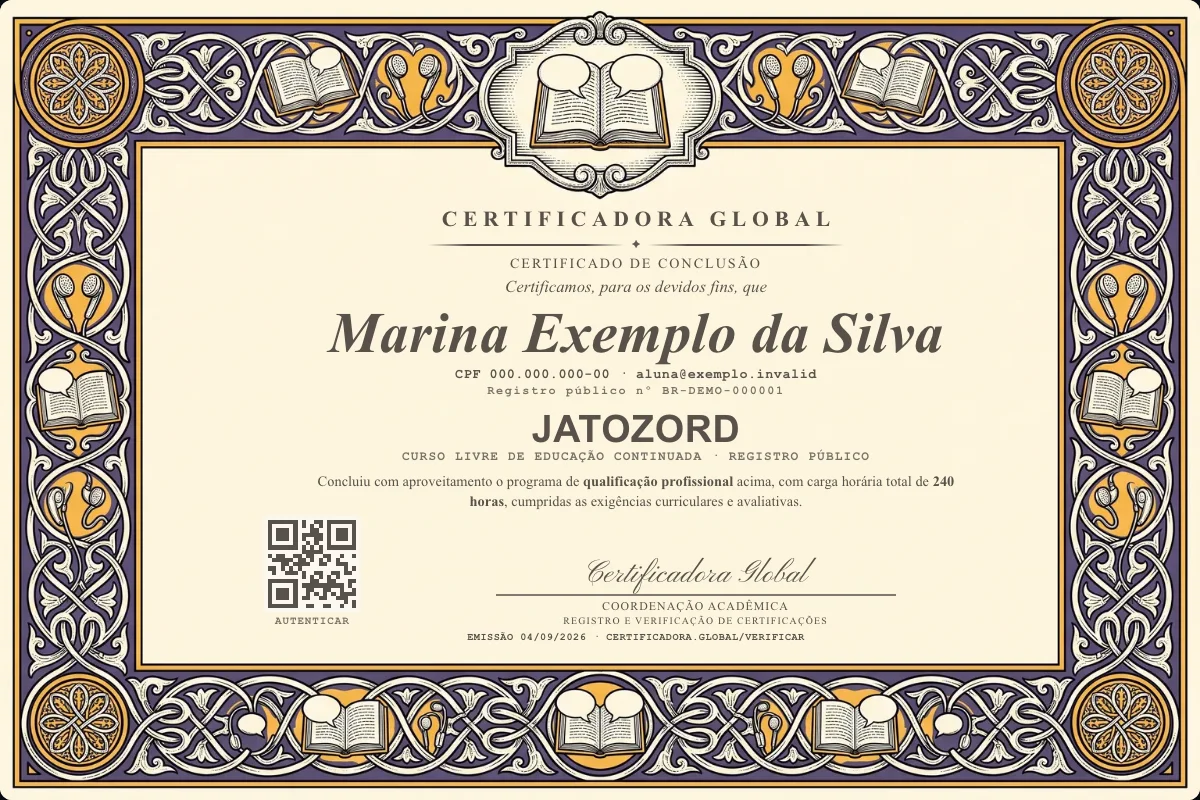 Capa do curso Jatozord