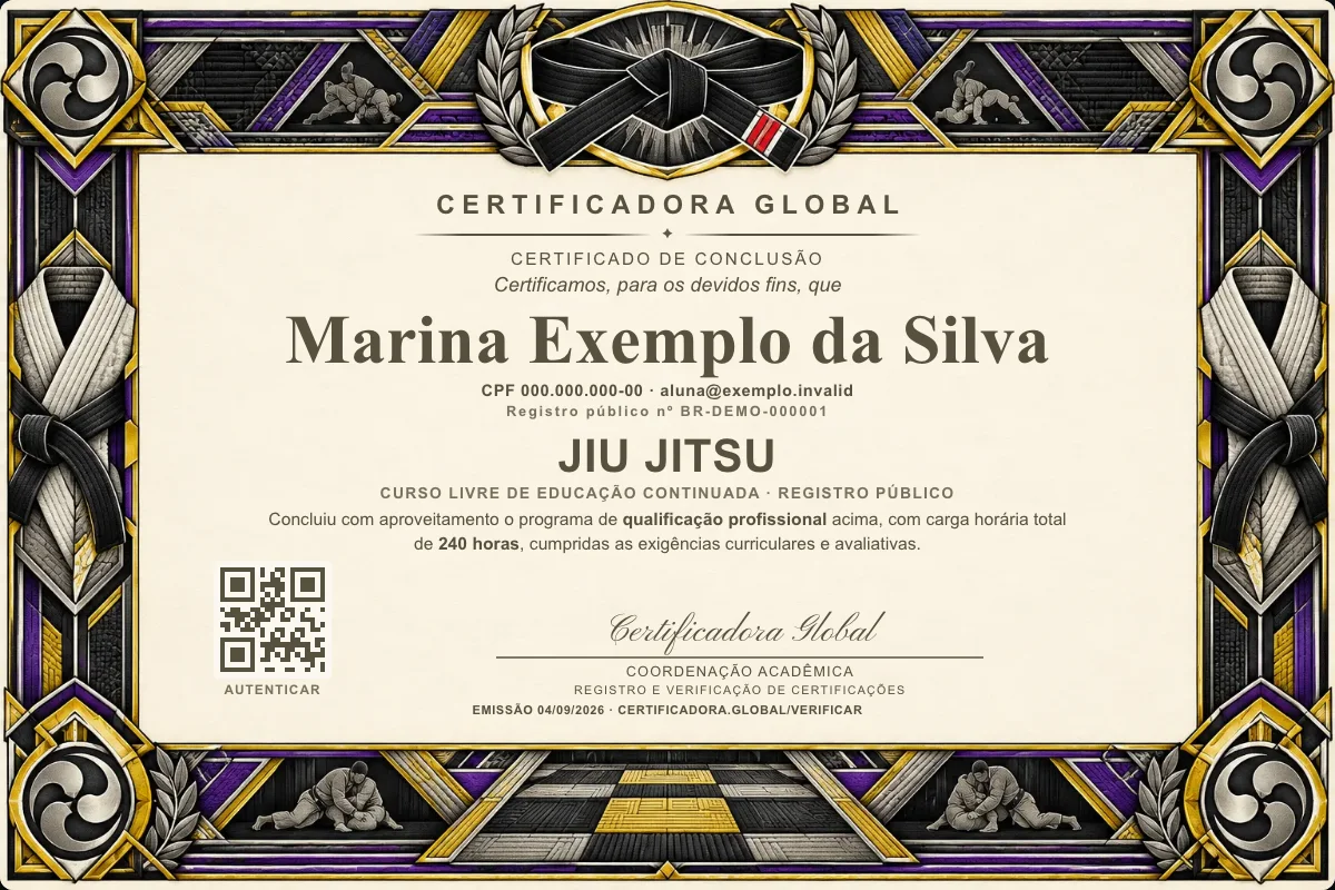 Capa do curso Jiu Jitsu