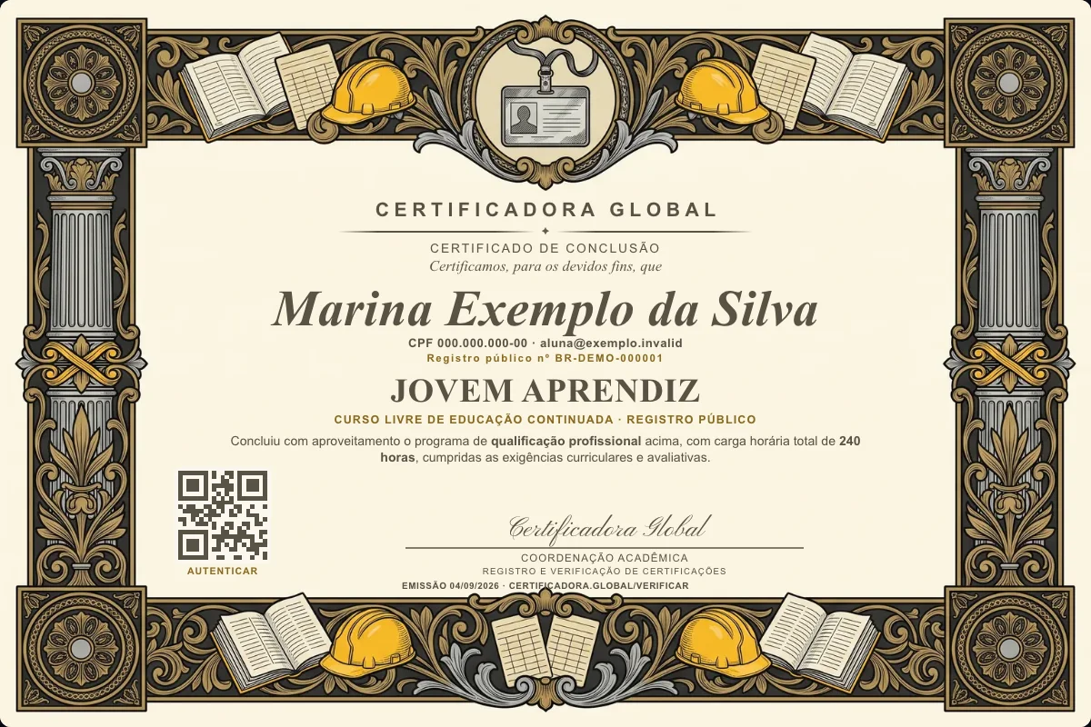 Capa do curso Jovem Aprendiz