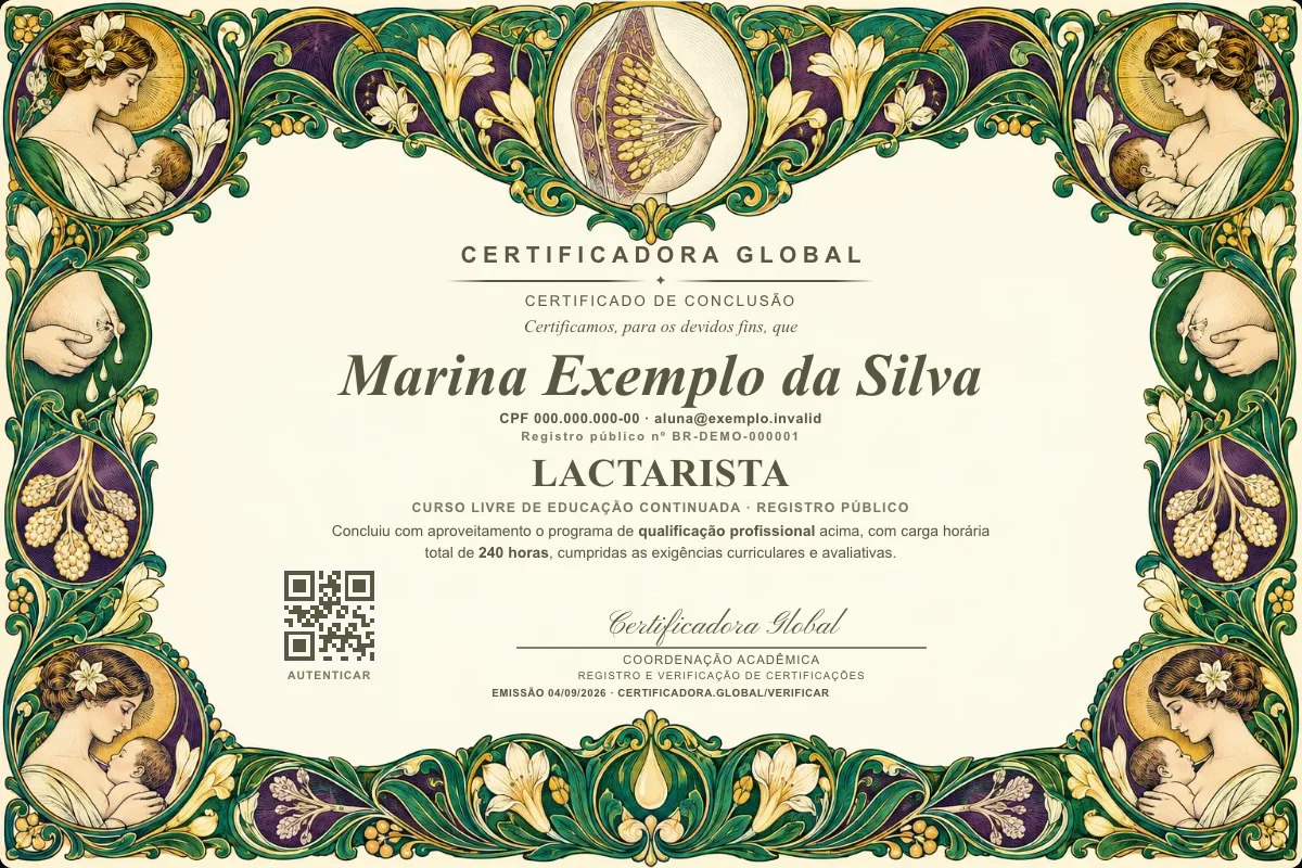 Capa do curso Lactarista