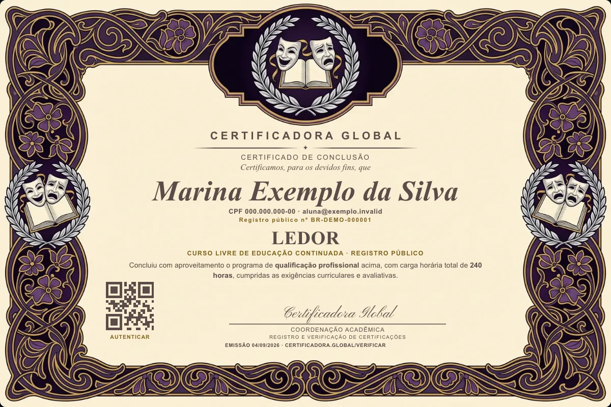 Capa do curso Ledor