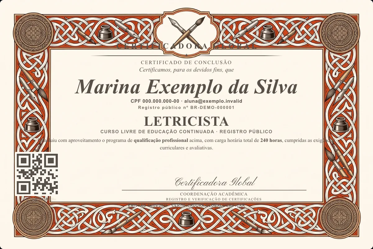 Capa do curso Letricista