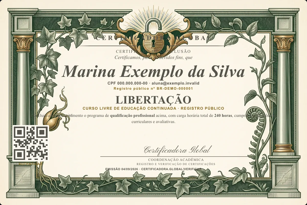 Capa do curso Libertação