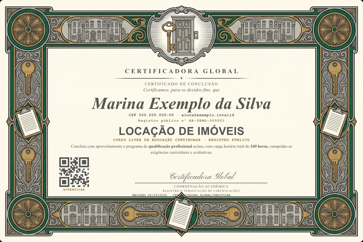 Capa do curso Locação de Imóveis