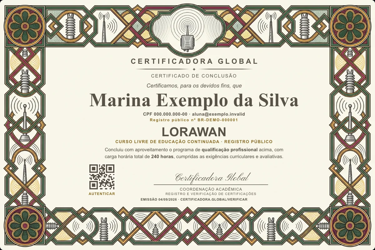 Capa do curso Lorawan