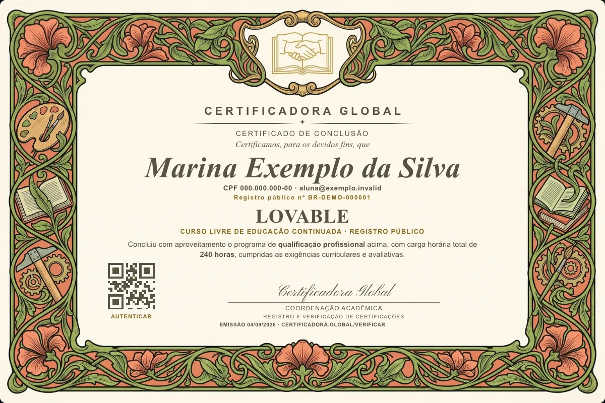 Capa do curso Lovable