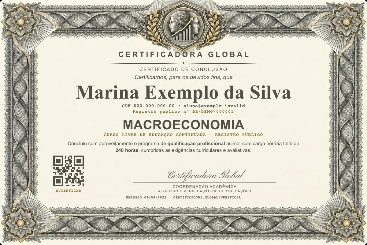 Capa do curso Macroeconomia