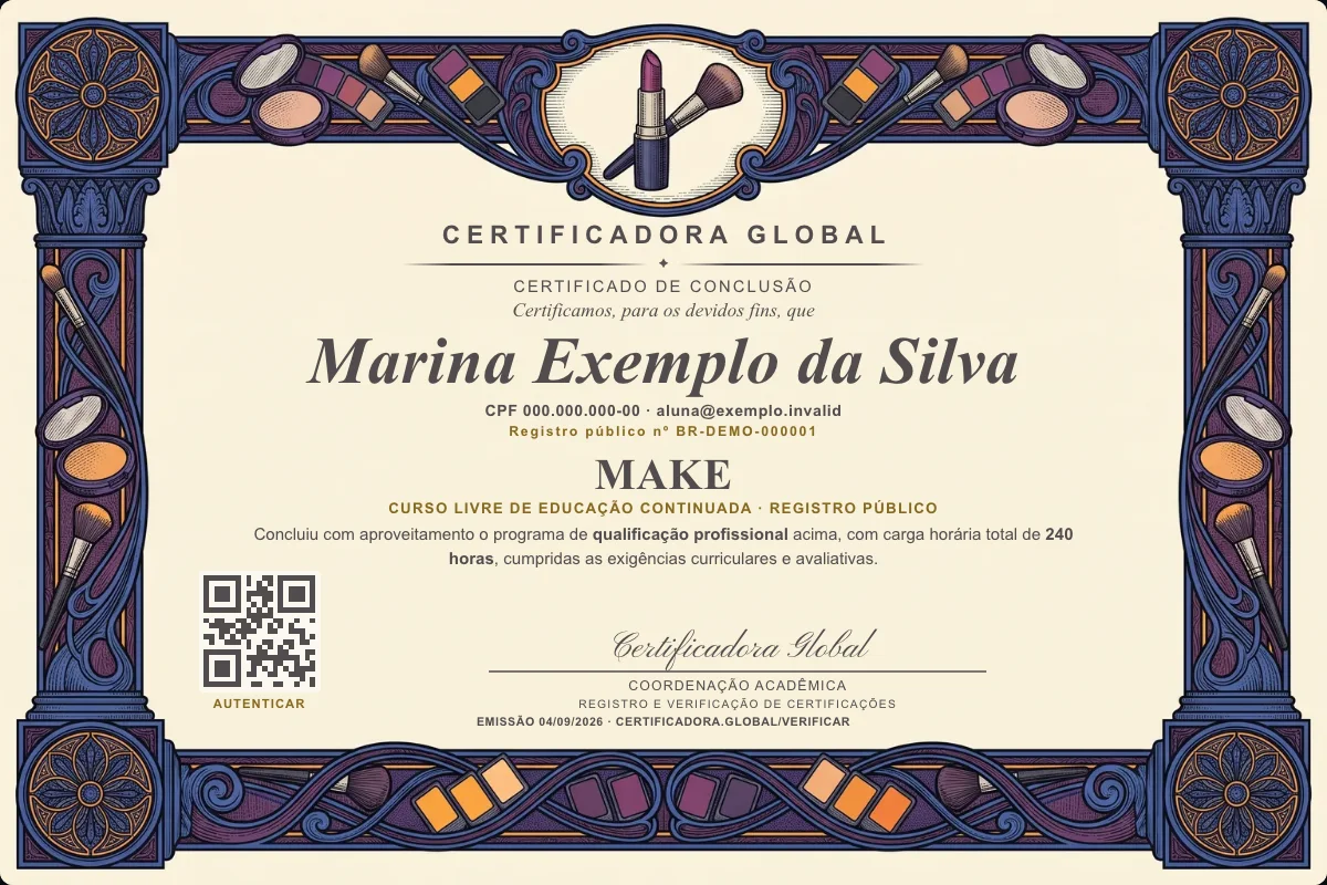Capa do curso Make