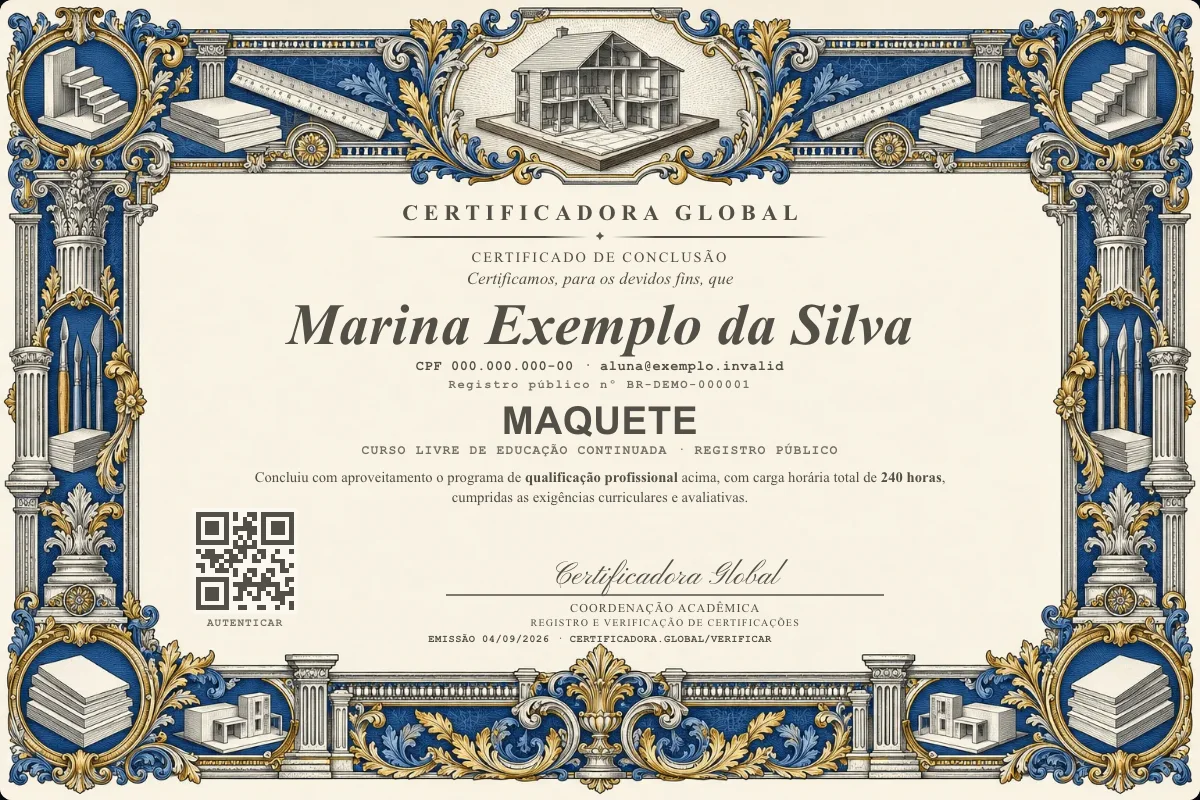 Capa do curso Maquete
