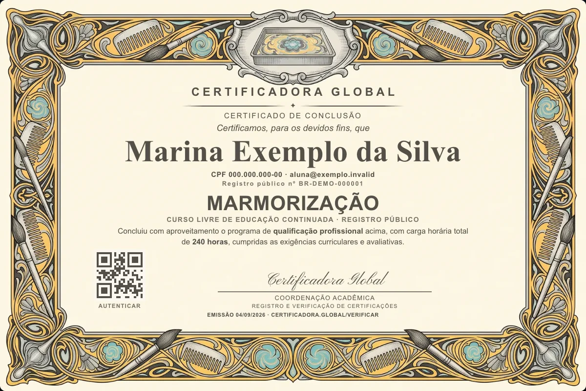 Capa do curso Marmorização